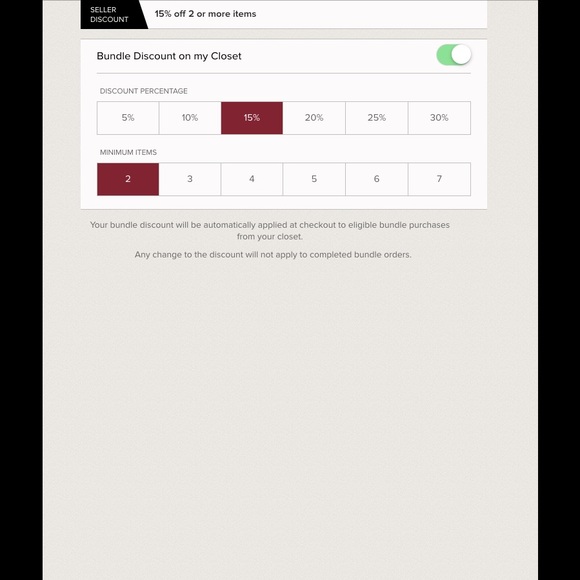 Discount on my closet when you Bundle