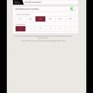 Discount on my closet when you Bundle