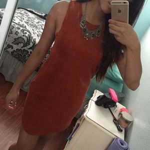 Shift Dress in the color Rust