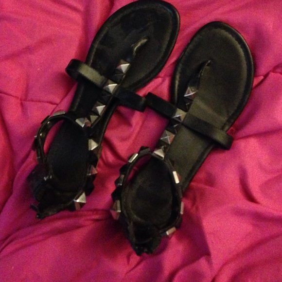 Black cute women's sandals