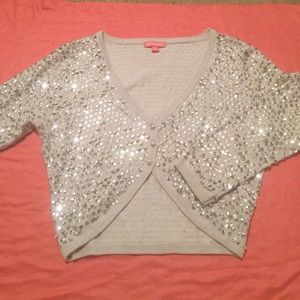 Silver Sequin Shrug