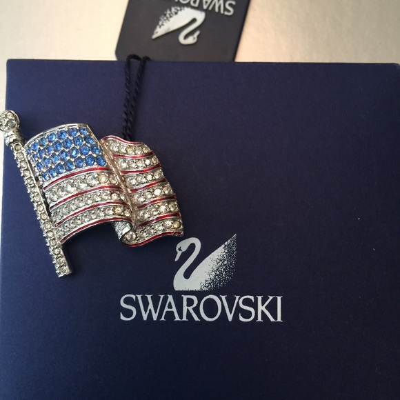 Swarovski pin flag