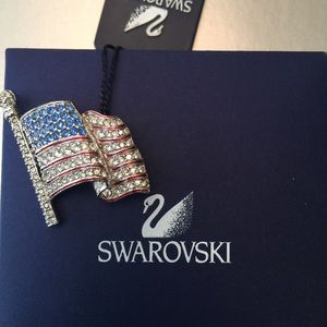 Swarovski pin flag