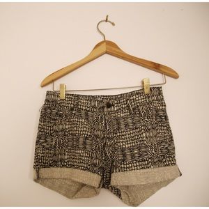 BDG Black & White Print Denim Shorts from UO
