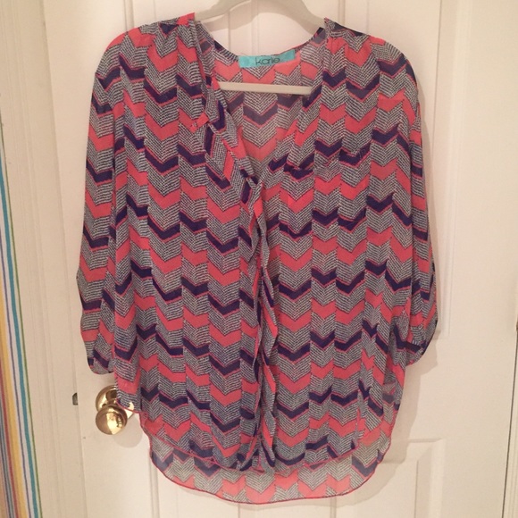 Karlie sheer patterned top - Picture 1 of 2