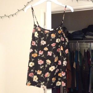 Black Floral LA Hearts Tank