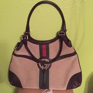 *Reserved***Gucci classic Striped handbag