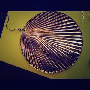 Large copper earrings