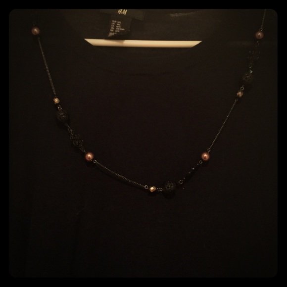 Lia Sophia beautiful black dress necklace