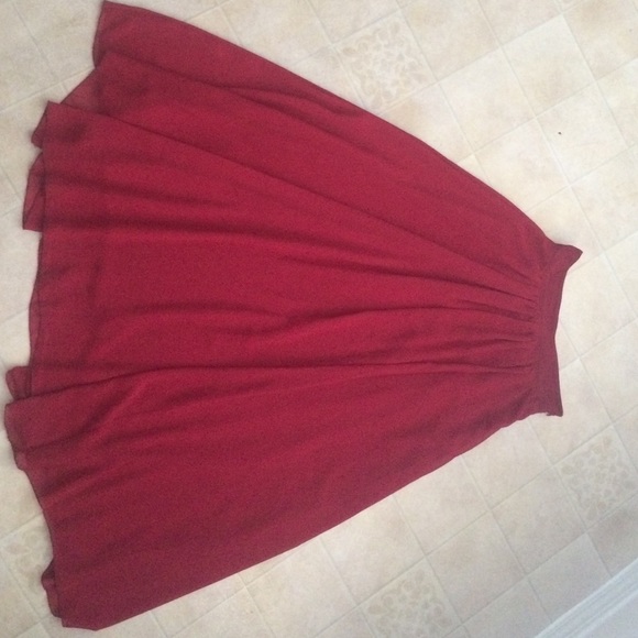 Burgundy/ Dark Red Maxi Skirt