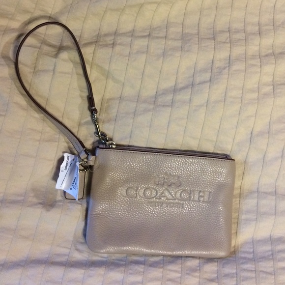 Coach Wristlet- Grey Birch