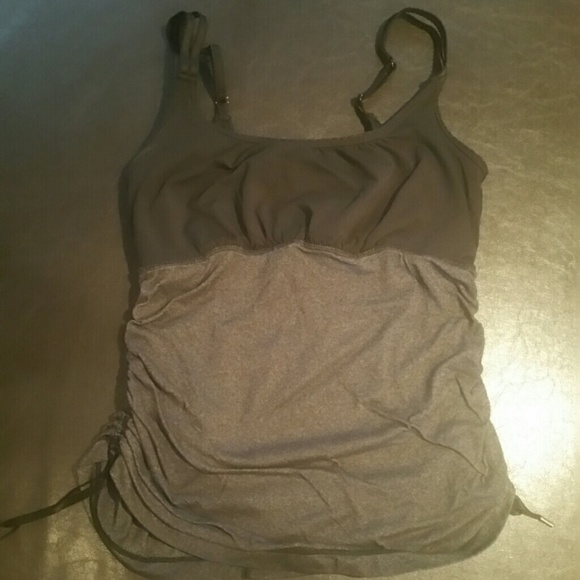 Lululemon black/grey cinch side tank size 6