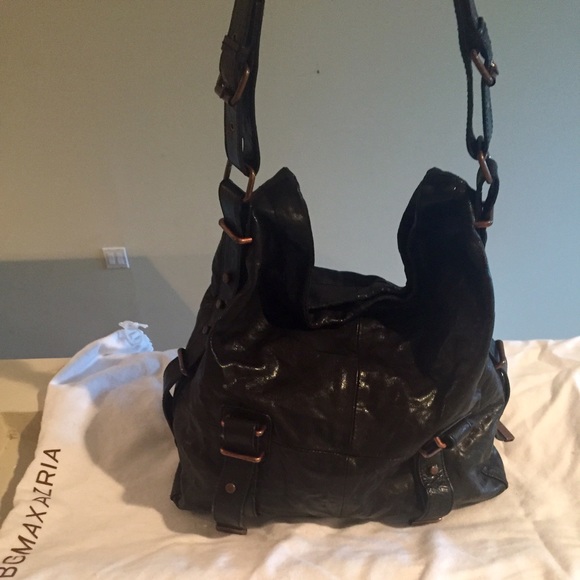 BCBG Black letter handbag