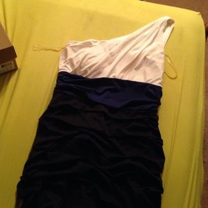 one shoulder tight fitting homecoming dress