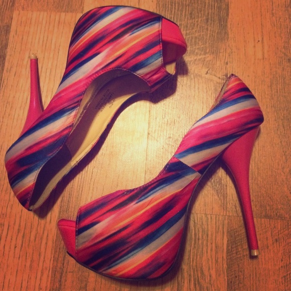 Multi colored heels