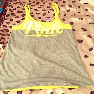 VS pink color block tank