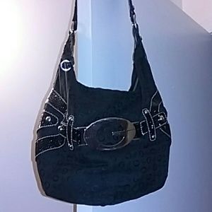 Guess black hobo bag