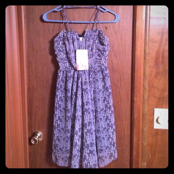 Navy/gray dress