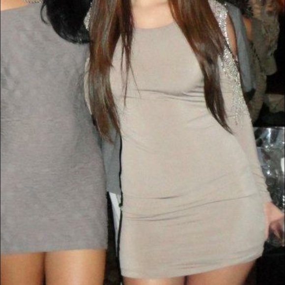 Studded nude dress