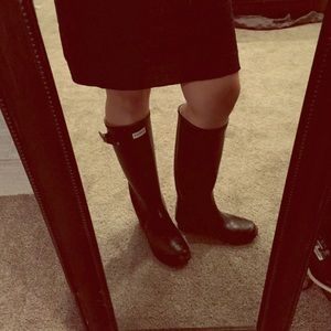 Hunter huntress black boots 6 authentic!!