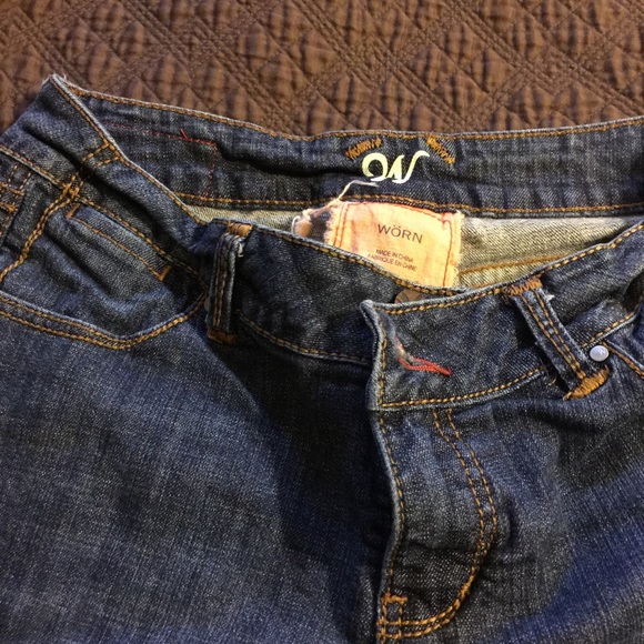 Worn jeans