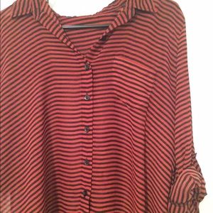 Orange and black top