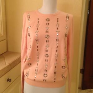 My Posh picture pink and crystal beaded sweater.😀