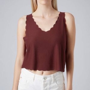 Topshop scalloped crop top