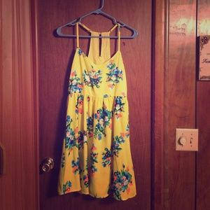 Yellow floral sundress