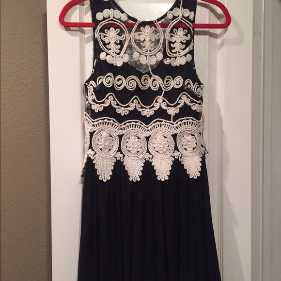 Black & White Embroidered Dress