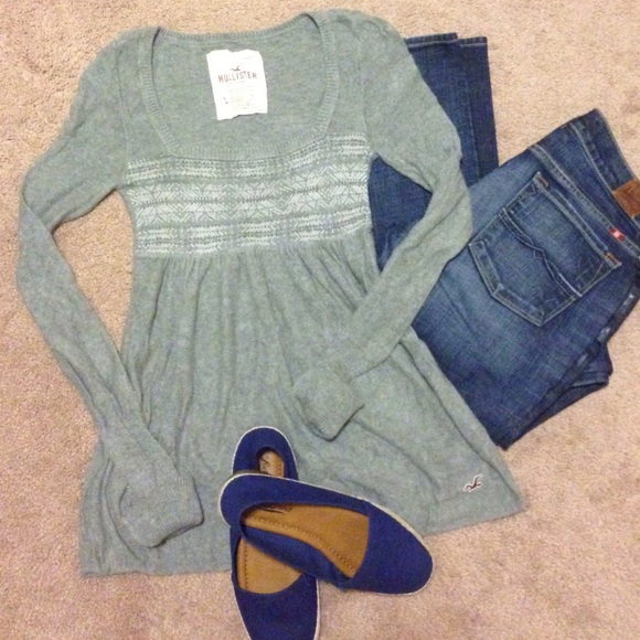 HOLLISTER baby doll Rabbit fur blend shirt