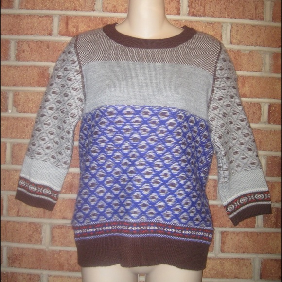 SOLD HP 9/23 J Crew Inside Out Fair Isle Sweater - Picture 2 of 4