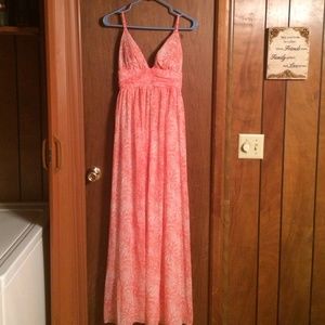 Off white/ pink floral dress