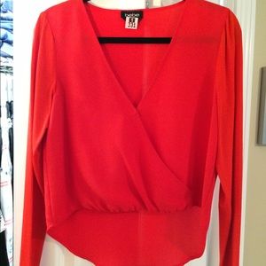 BEBE Coral Crop Top