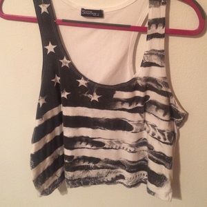 American Flag Crop Top