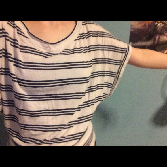 Stripped Draped Crop Top