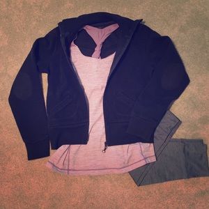 🍋SUPER🍋RARE🍋Lulu Black Elbow Patch Jacket Sz 6