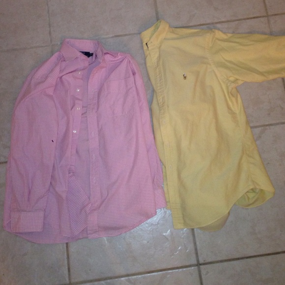 Men's Ralph Lauren yellow dress shirt