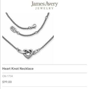 James Avery Heart Knot Necklace