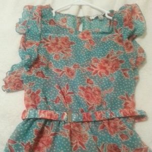 Cute Floral Sheer top