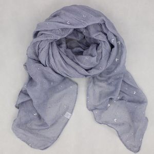 Scatter sliver heart scarf in gray