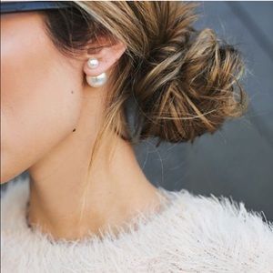 NWT double-sided pearl earrings