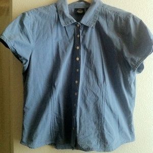 Blue button up