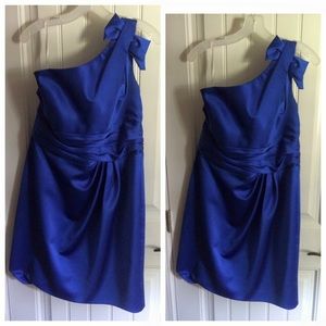 Two Royal Blue, One-Strap Dresses