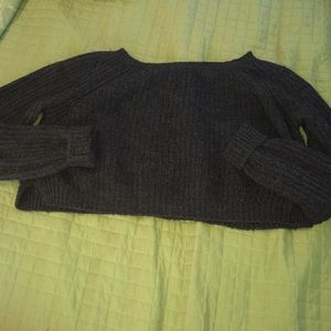 Brandy Melville Grey Sweater Crop Top