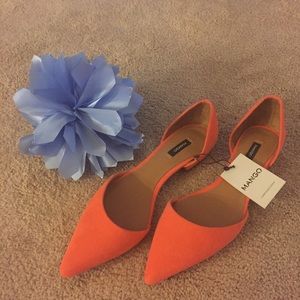 Mango pointed-toe flats