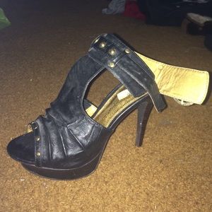 Black & gold heels