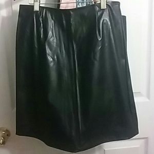 Faux leather skirt