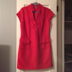 Sail to Sable red tweed dress
