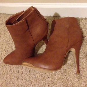 Brown Heeled Booties